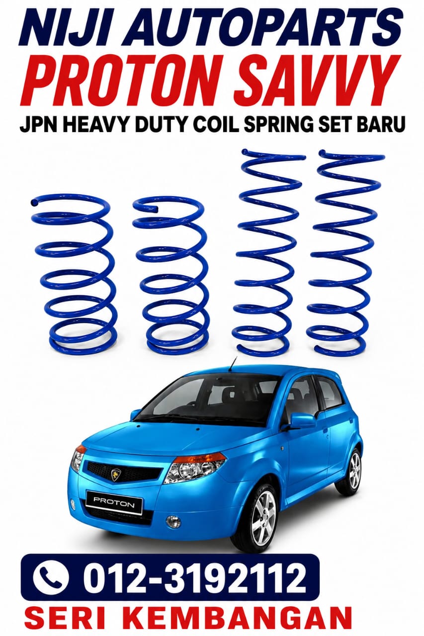 PROTON SAVVY JPN HEAVY DUTY COIL SPRING SET BARU